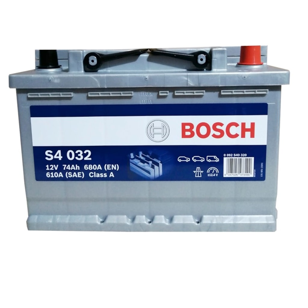 BOSCH Batterie BOSCH Starter battery Pb 74Ah TB D (- +) S4032 — Petite  Vitesse